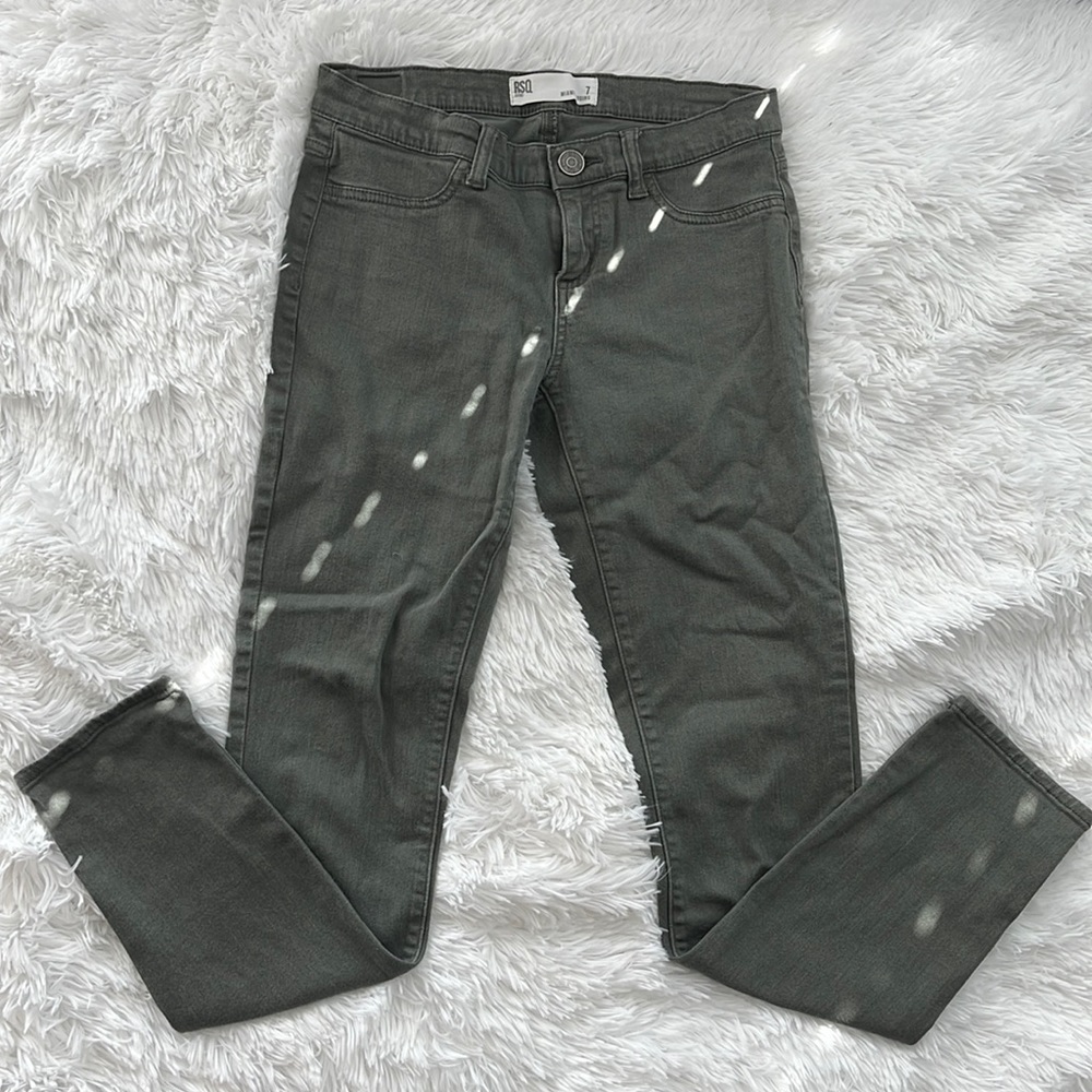 WOMENS OLIVE GREEN JEANS